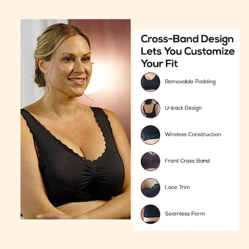 LAST DAY SALE 49% – Comfy Corset Bra Front Cross Side Buckle Lace Bras