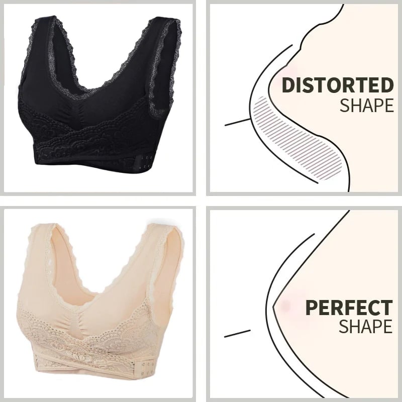 LAST DAY SALE 49% – Comfy Corset Bra Front Cross Side Buckle Lace Bras