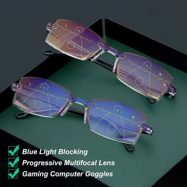Kozy Sapphire High Hardness Anti-blue Progressive Far And Near Dual-Use Glasses